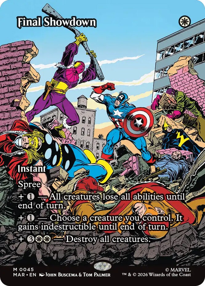 Final Showdown - Borderless NM-Mint Marvel Universe MTG