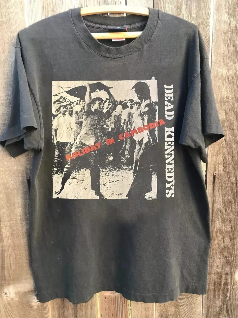 Vintage 1990’s 1997 Dead Kennedys Holiday InCambodia Charcoal Unisex Shirt S-5XL
