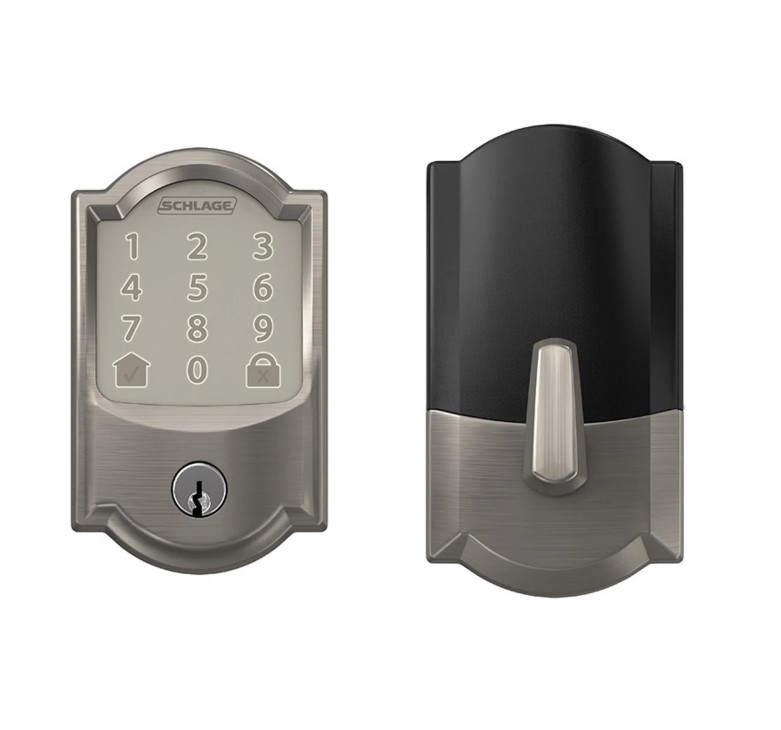 *1-Set* SCHLAGE Encode Smart Wi-Fi Deadbolt Camelot Satin Nickle BE489WB CAM 619 *1-Set* SCHLAGE Encode Smart Wi-Fi Deadbolt Camelot Satin Nickle BE489WB CAM 619