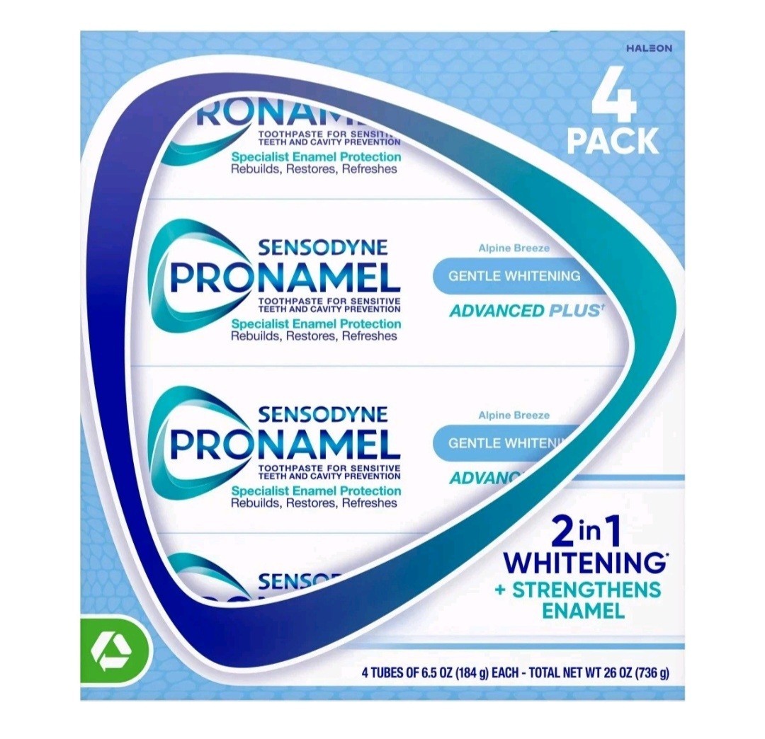 Pronamel Gentle Advanced Whitening Plus Toothpaste 4 Packs-6.5 Oz 
