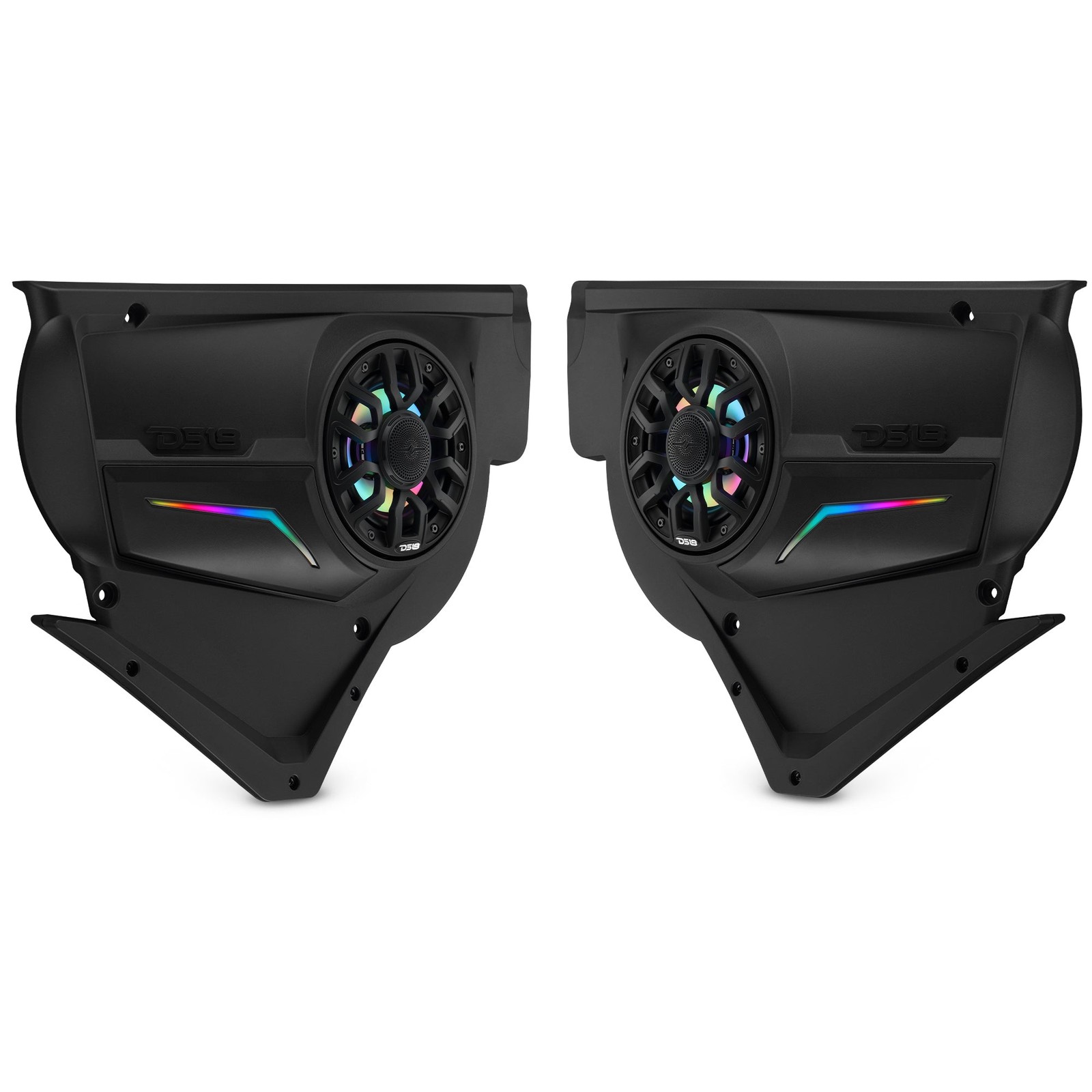 DS18 Can-Am Maverick X3 Front Door Speaker Panels Loaded with 6.5\