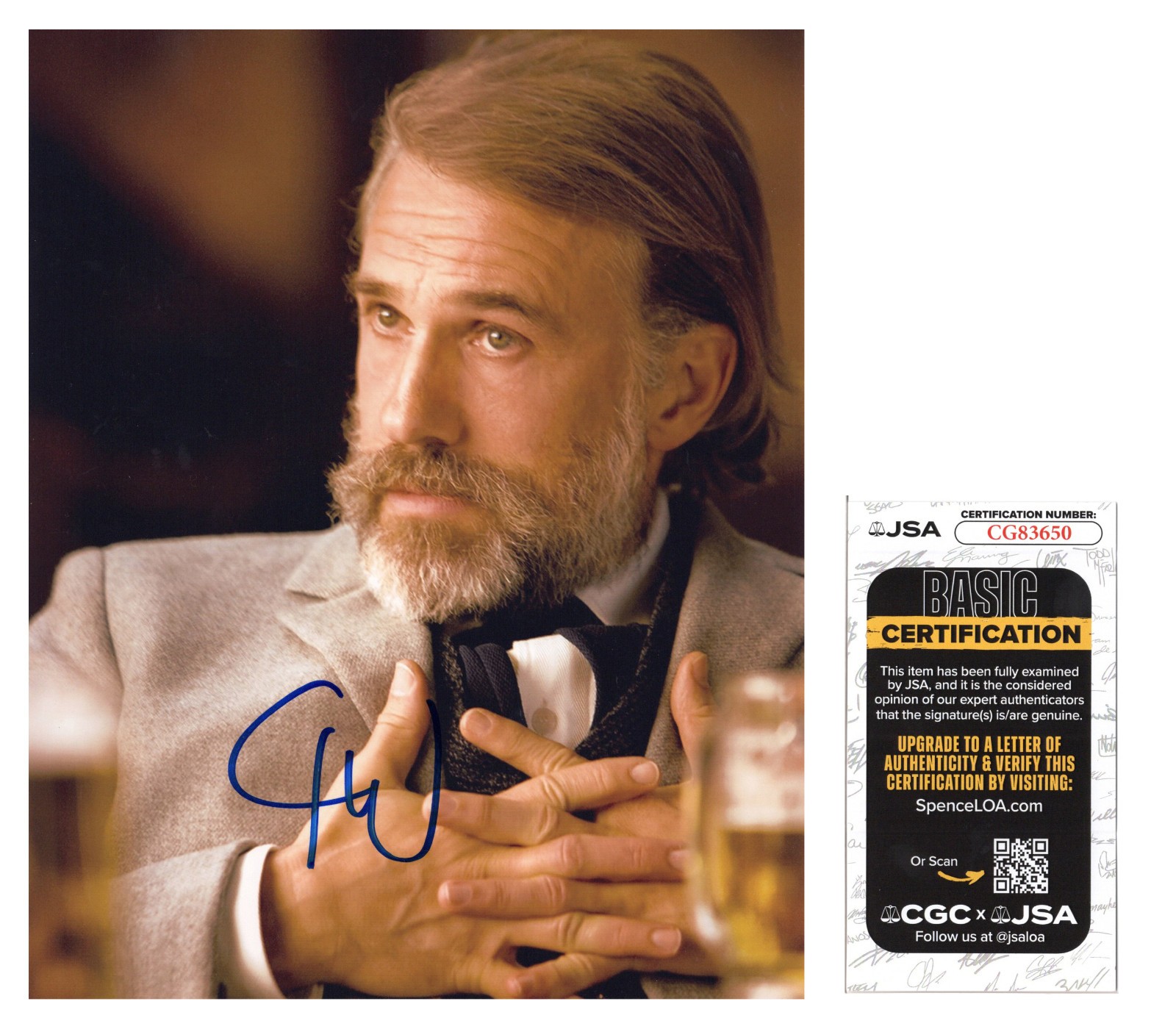 Christoph Waltz Signed Autographed DJANGO UNCHAINED 8x10 Photo JSA COA C