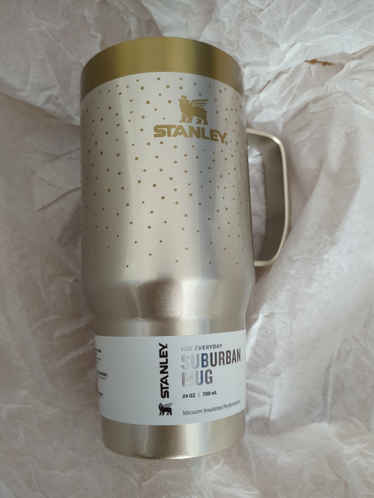The Cheers & Cheer Everyday Suburban Mug 24 OZ Prosecco Shimmer Limited Edition.