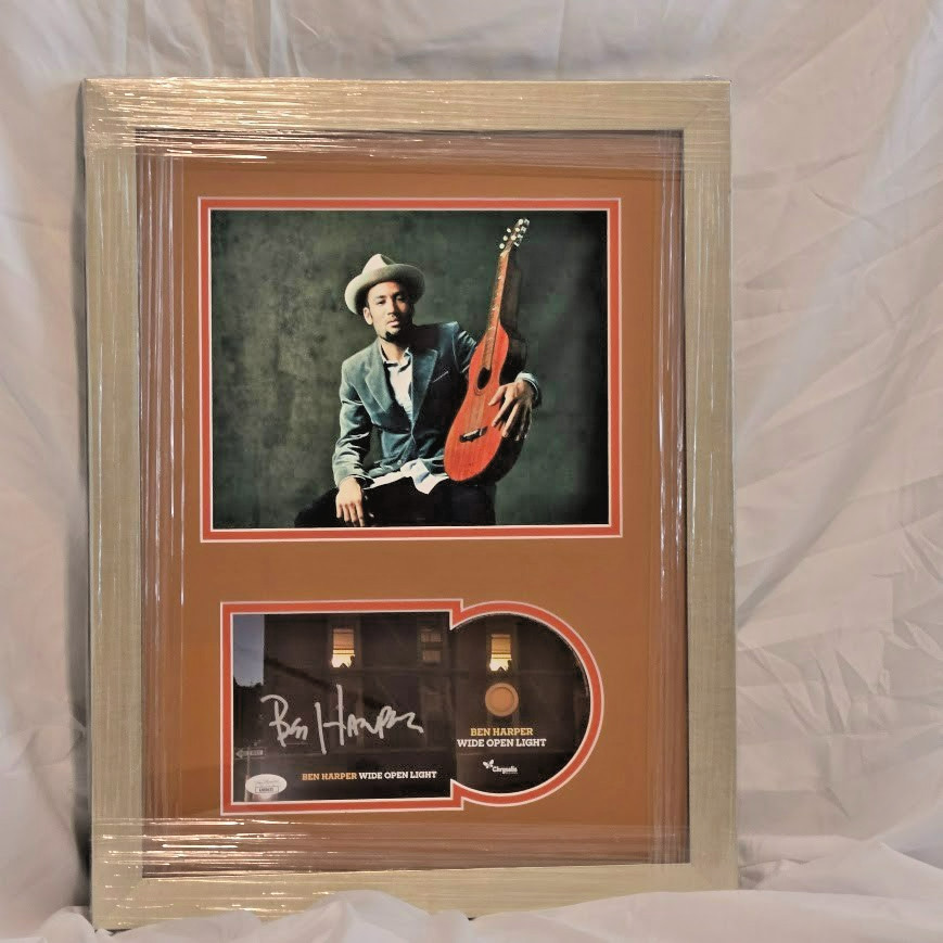 Ben Harper Signed Autographed Wide Open Light CD JSA Certified Framed Ben Harper Signed Autographed Wide Open Light CD JSA Certified Framed