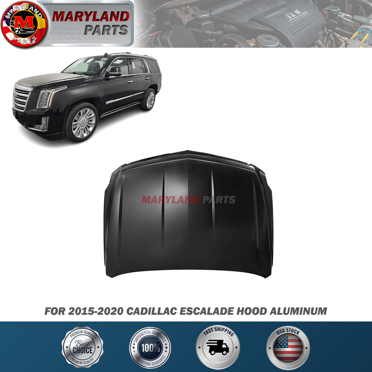 For 2015-2020 Cadillac Escalade Hood Aluminum For 2015-2020 Cadillac Escalade Hood Aluminum