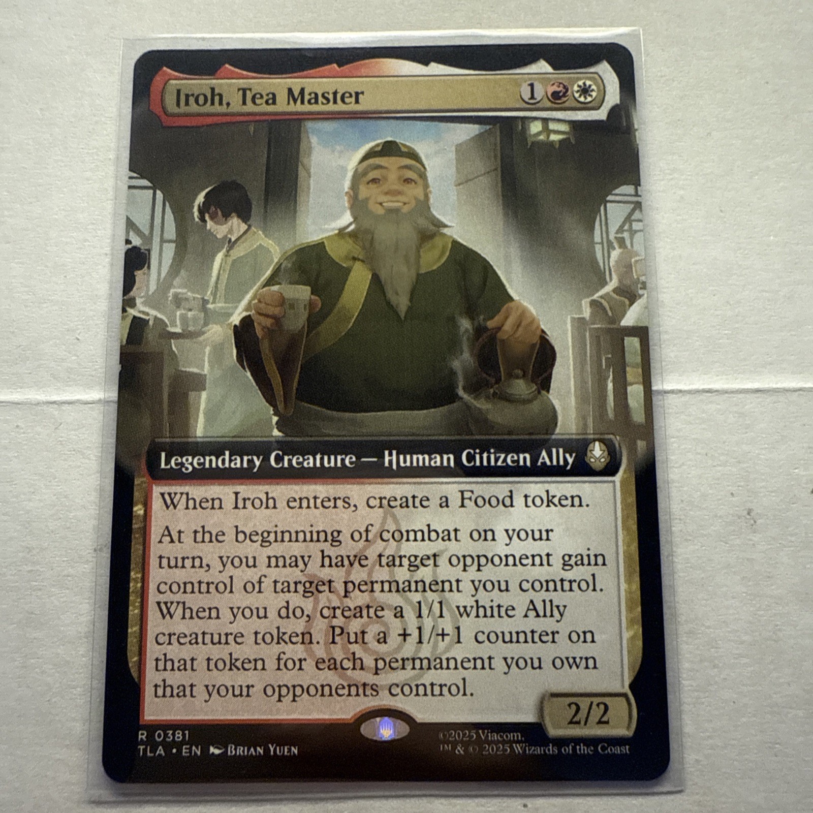 Iroh, Tea Master Extended Art R0381 MTG Avatar: The Last Airbender NM Iroh, Tea Master Extended Art R0381 MTG Avatar: The Last Airbender NM
