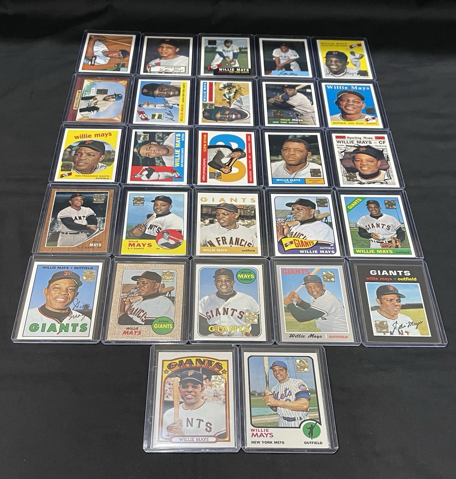 1997 Topps Willie Mays Complete Commemorative Reprint Set Card #1-27 Giants