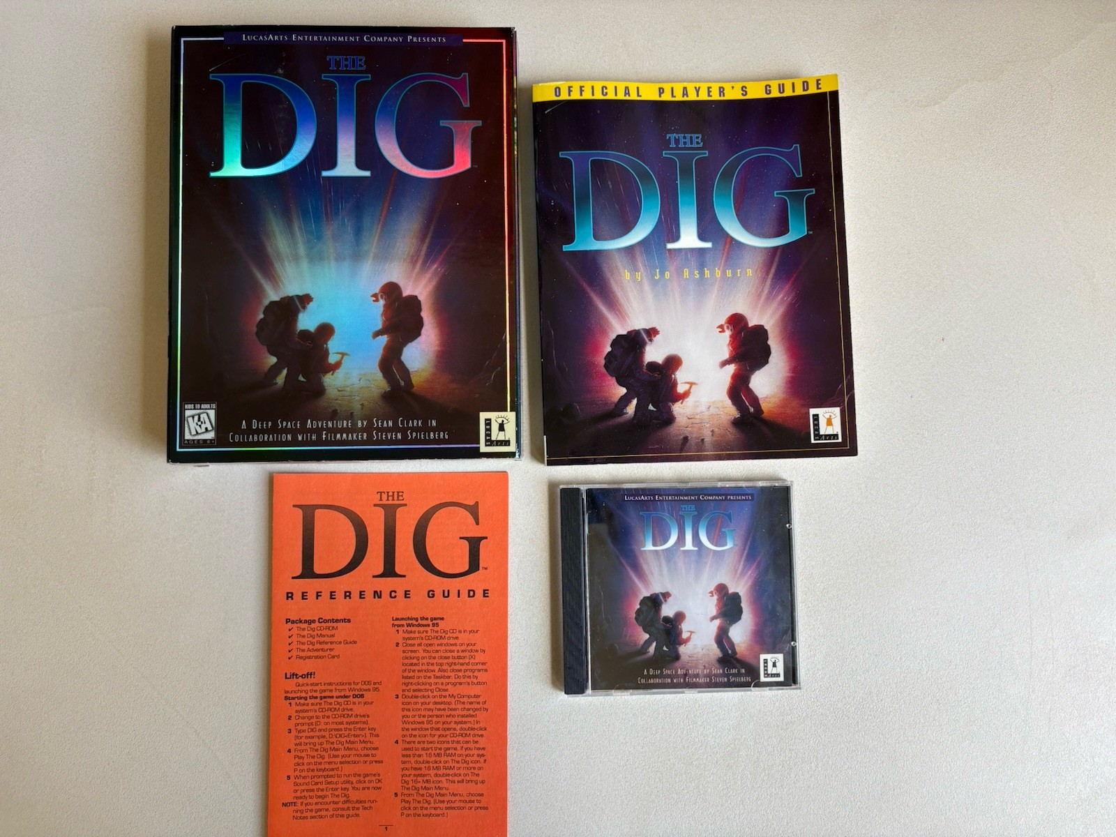 The Dig (LucasArts, 1995) Big Box Video Game with Official Strategy Guide The Dig (LucasArts, 1995) Big Box Video Game with Official Strategy Guide