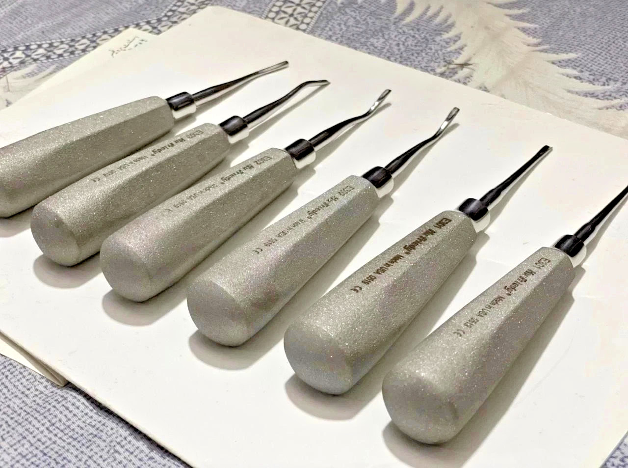 HU-Friedy Apexo Elevators E301 E302 E303 Dental Extraction Set Lot 6Pcs