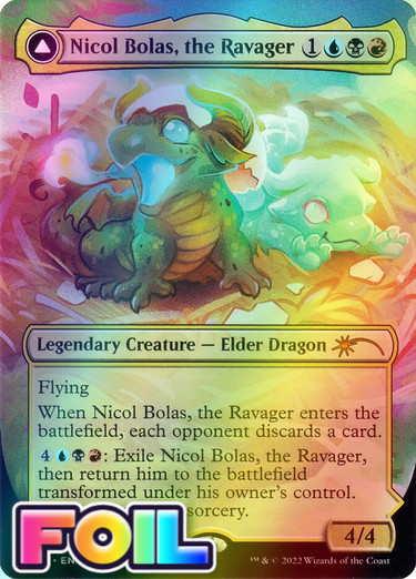 x1 Nicol Bolas, the Ravager // the Arisen SLD MTG 1158 FOIL BORDERLESS 1x