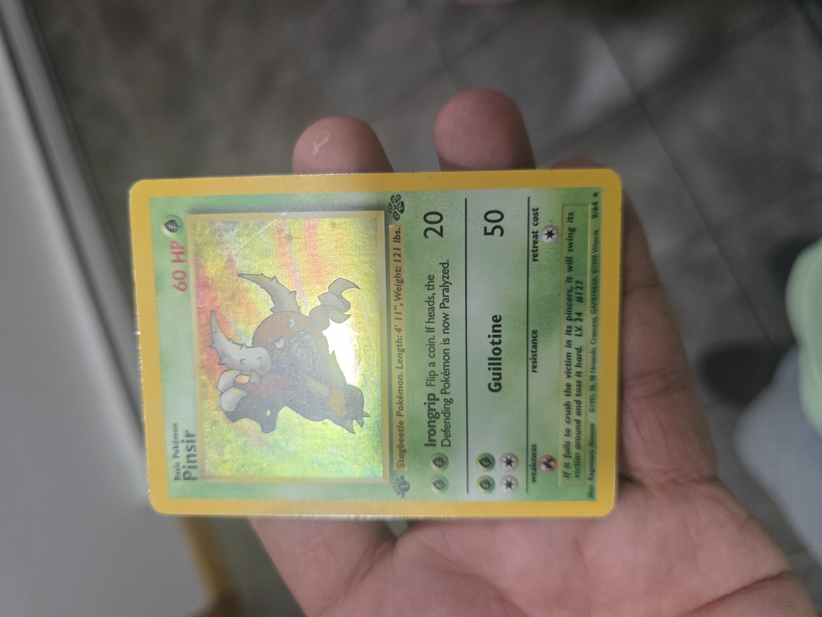 Pokemon Card Wizards of the Coast Pinsir 09/64 Jungle Holo 1st Edition MP