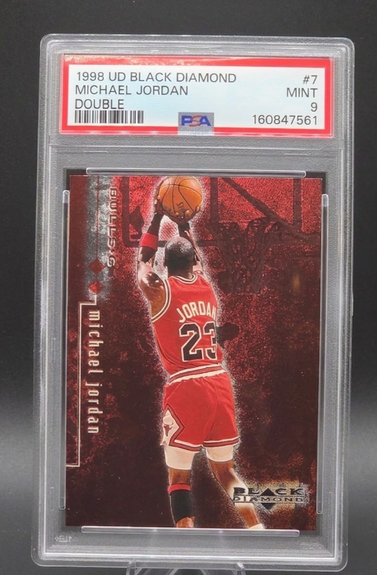 1998-99 Upper Deck Black Diamond - Michael Jordan #7 Double Diamond /3000 PSA 9 1998-99 Upper Deck Black Diamond - Michael Jordan #7 Double Diamond /3000 PSA 9