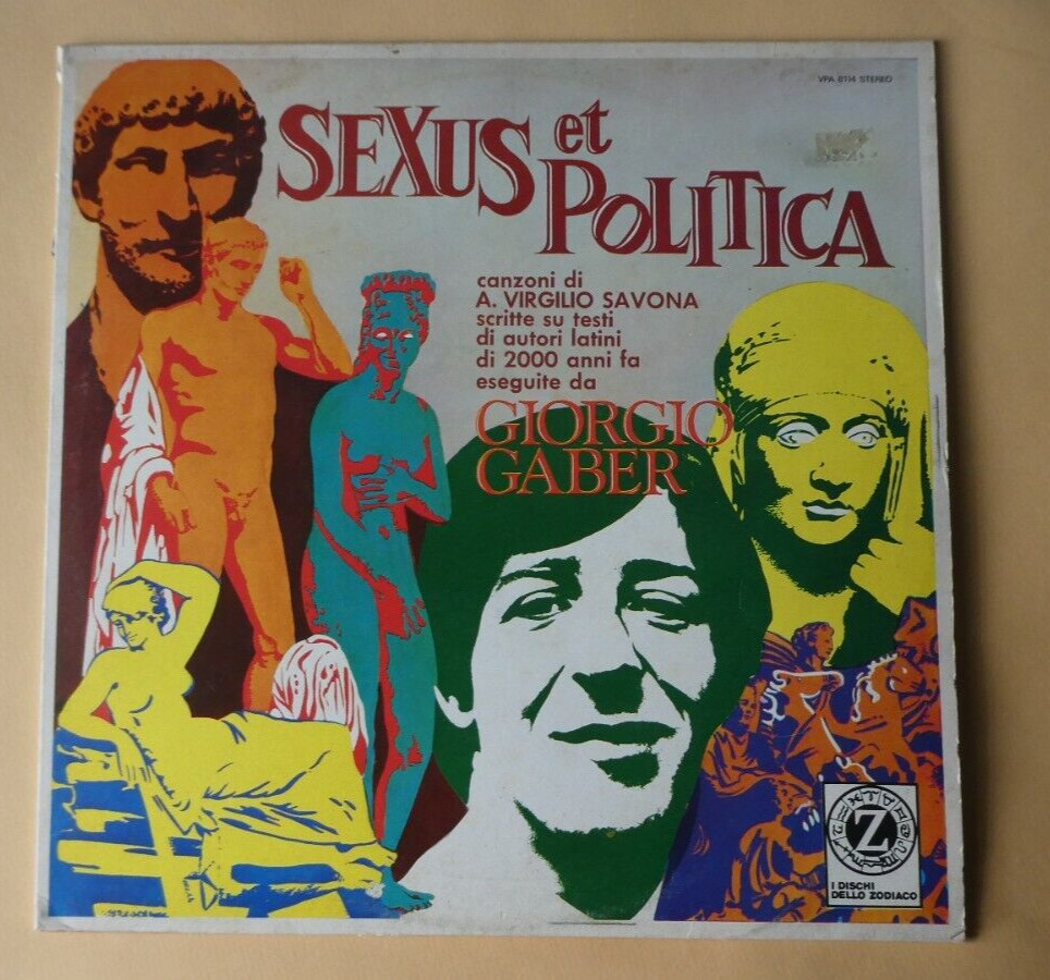Giorgio Gaber ‎– Sexus Et Politica Vinyl, LP, Album, Stereo Italy 1970 VPA 8114