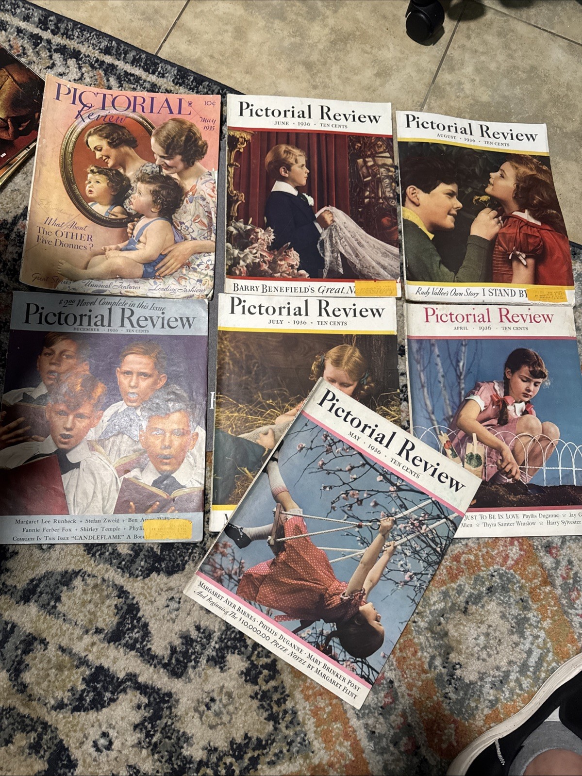 Vintage Pictorial Review Magazines 1935/36 - Lot Of 7 Vintage Pictorial Review Magazines 1935/36 - Lot Of 7