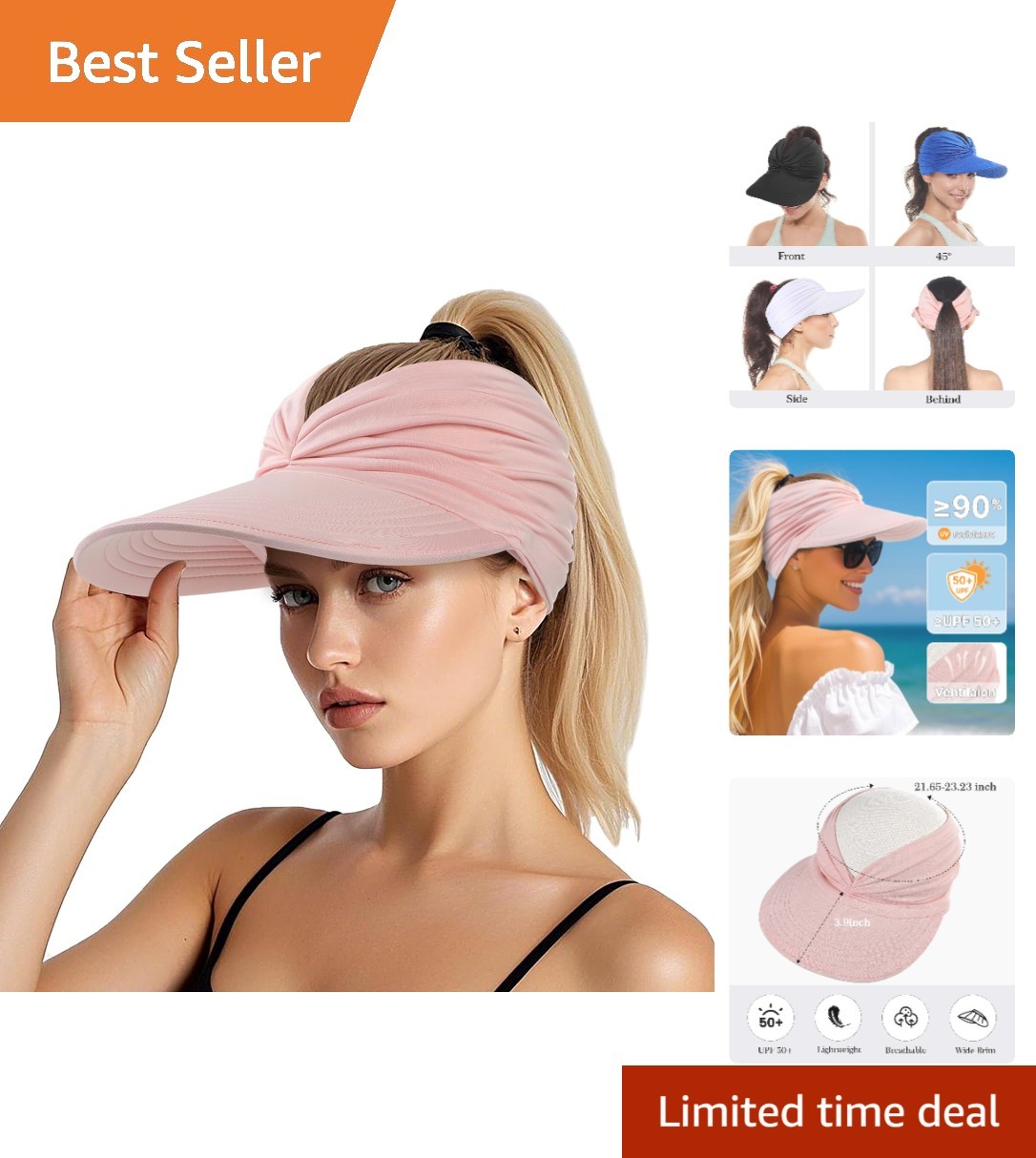 Versatile Women\'s Sun Hat with Wide Brim - Foldable & Well-Ventilated for Summer