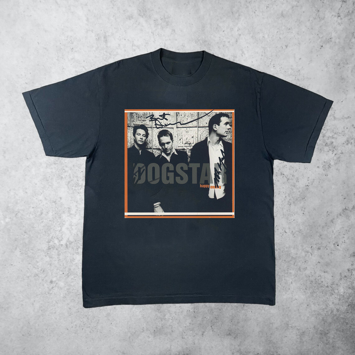 Dogstar - Happy Ending  Black Cotton T Shirt Size S-5XL