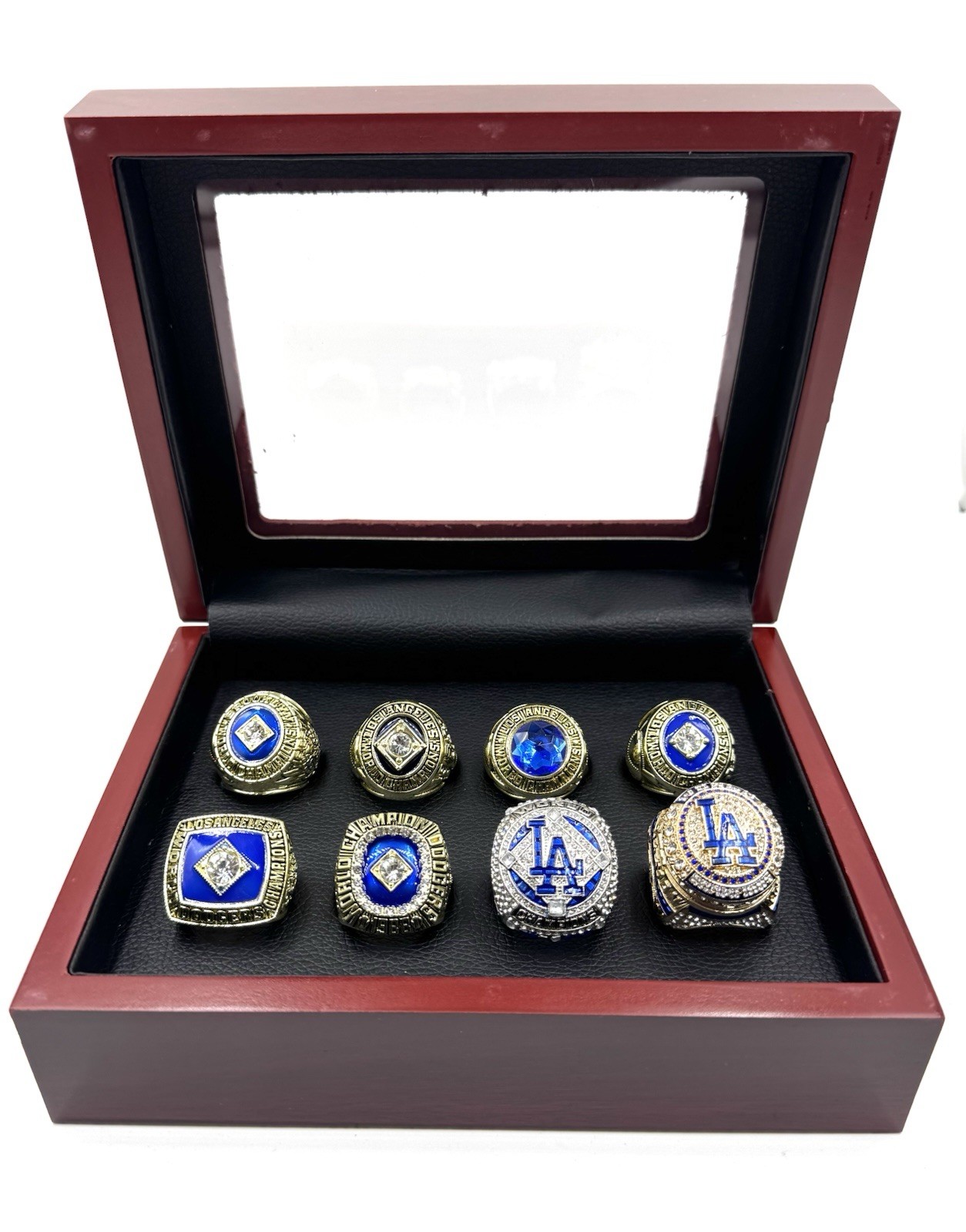 NEW LOS ANGELES DODGERS ALL 8 WORLD SERIES RING SET KOUFAX KERSHAW OHTANI +CASE NEW LOS ANGELES DODGERS ALL 8 WORLD SERIES RING SET KOUFAX KERSHAW OHTANI +CASE