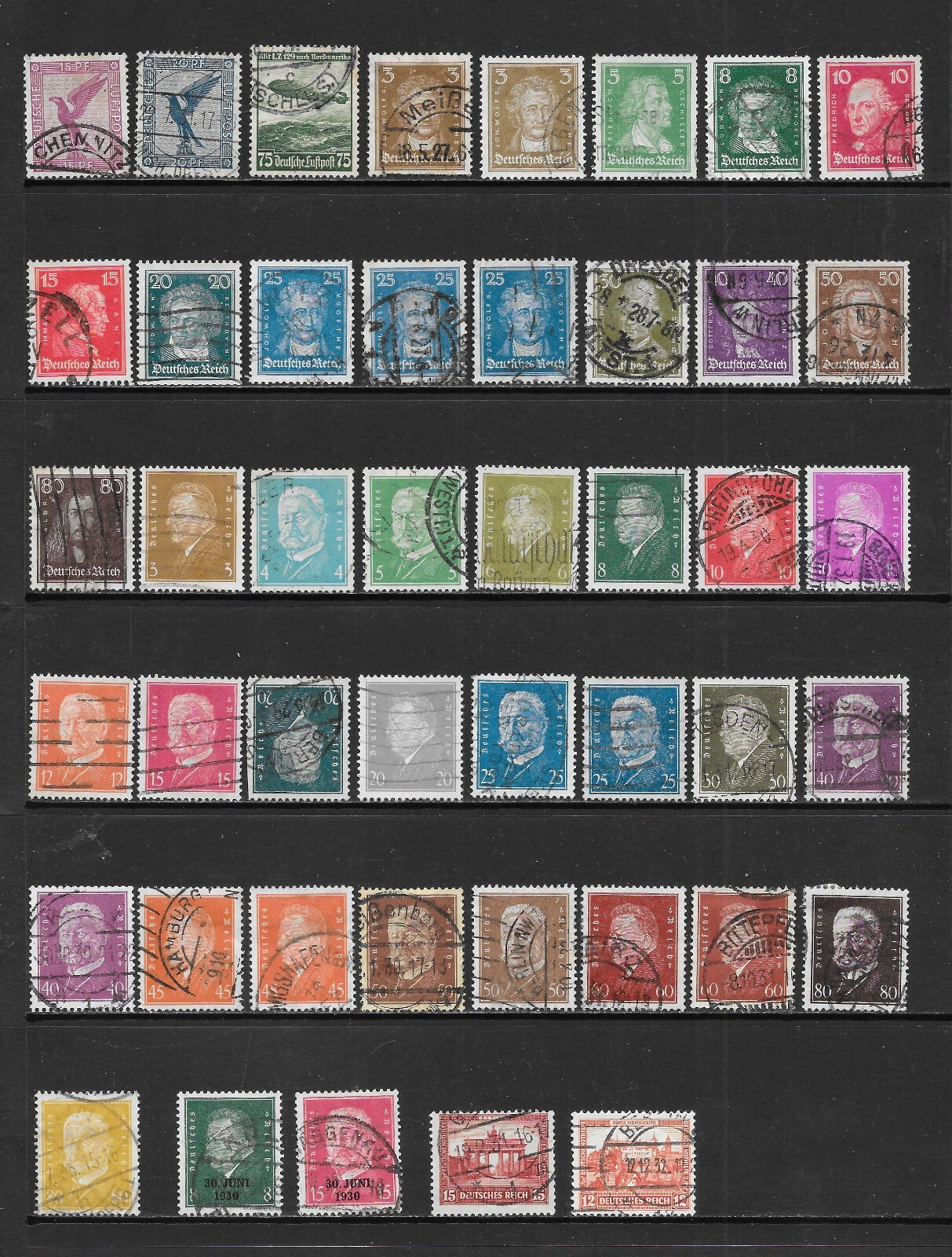 GERMANY        1926 to 1932      VARIOUS USED ISSUES
