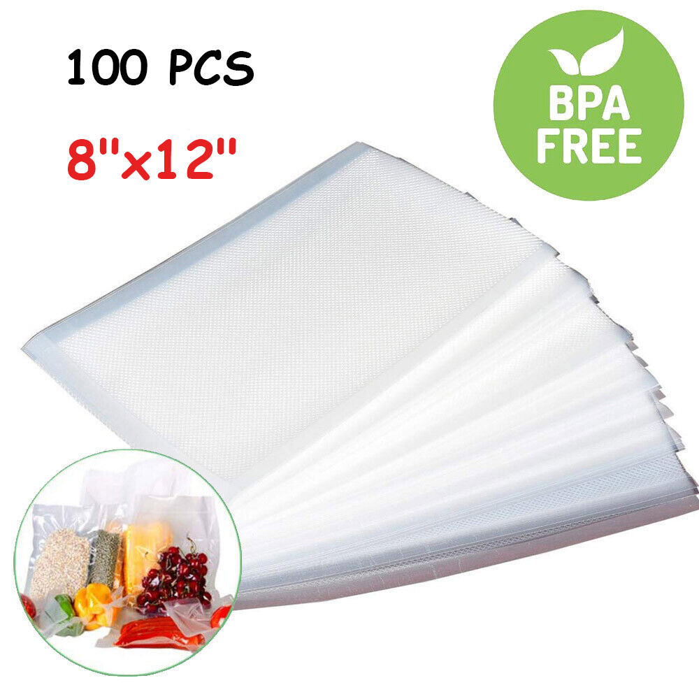 500/1000 Vacuum Sealer Bags Embossed Food Saver Storage Package 8x12 7x10