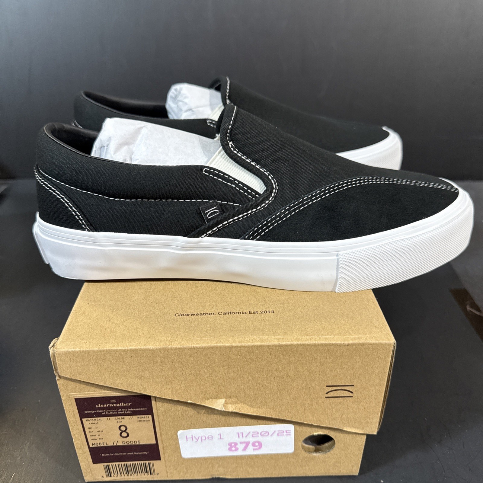 Clearwater Dodds Slip-On Sneaker Size 8M - Brand New in Box Black Clearwater Dodds Slip-On Sneaker Size 8M - Brand New in Box Black