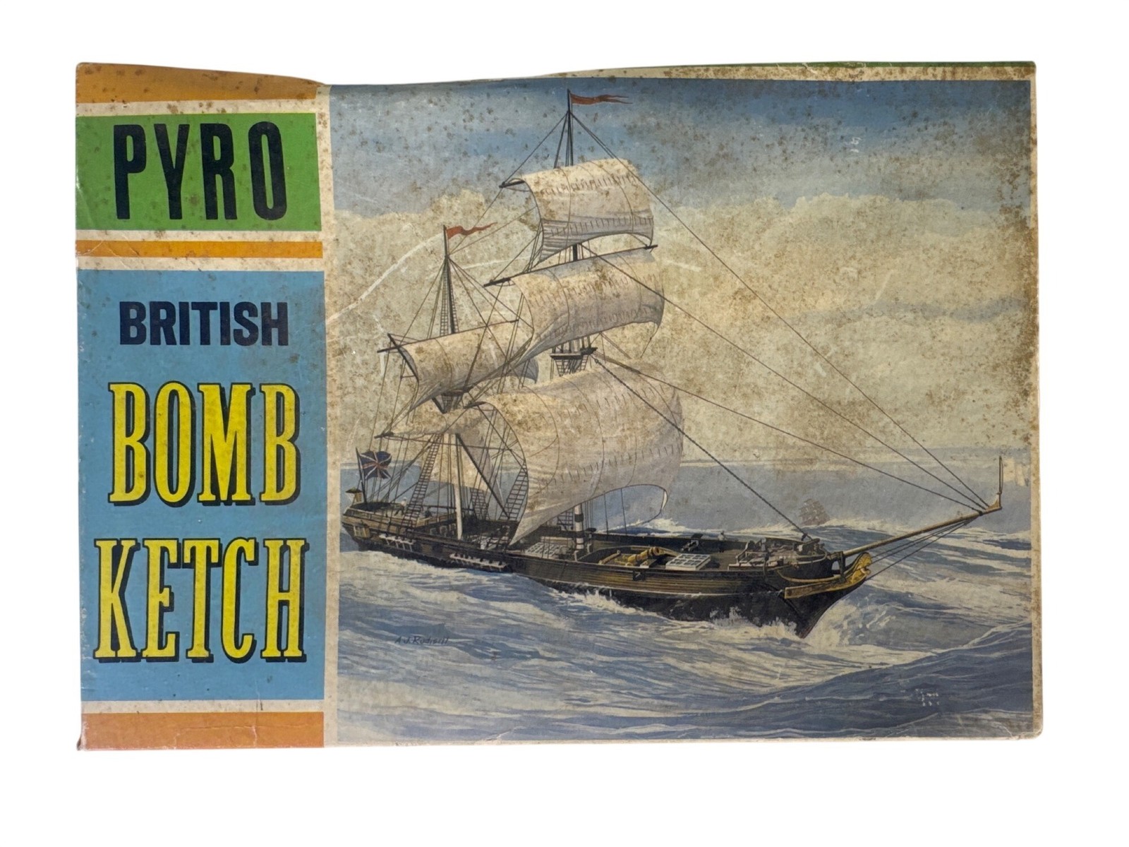 Vintage Pyro C 256-100 British Bomb Ketch Plastic Model