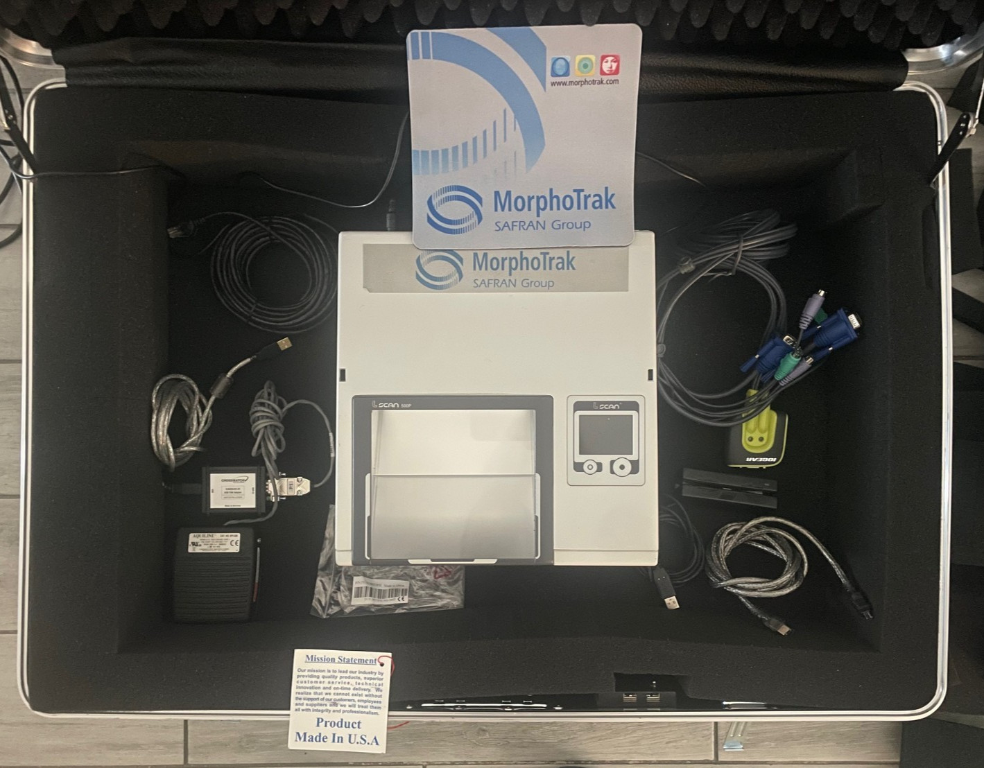 Crossmatch L Scan 500P Fingerprint Scanner,Cables and PLATT TSA004 Foam Case Crossmatch L Scan 500P Fingerprint Scanner,Cables and PLATT TSA004 Foam Case
