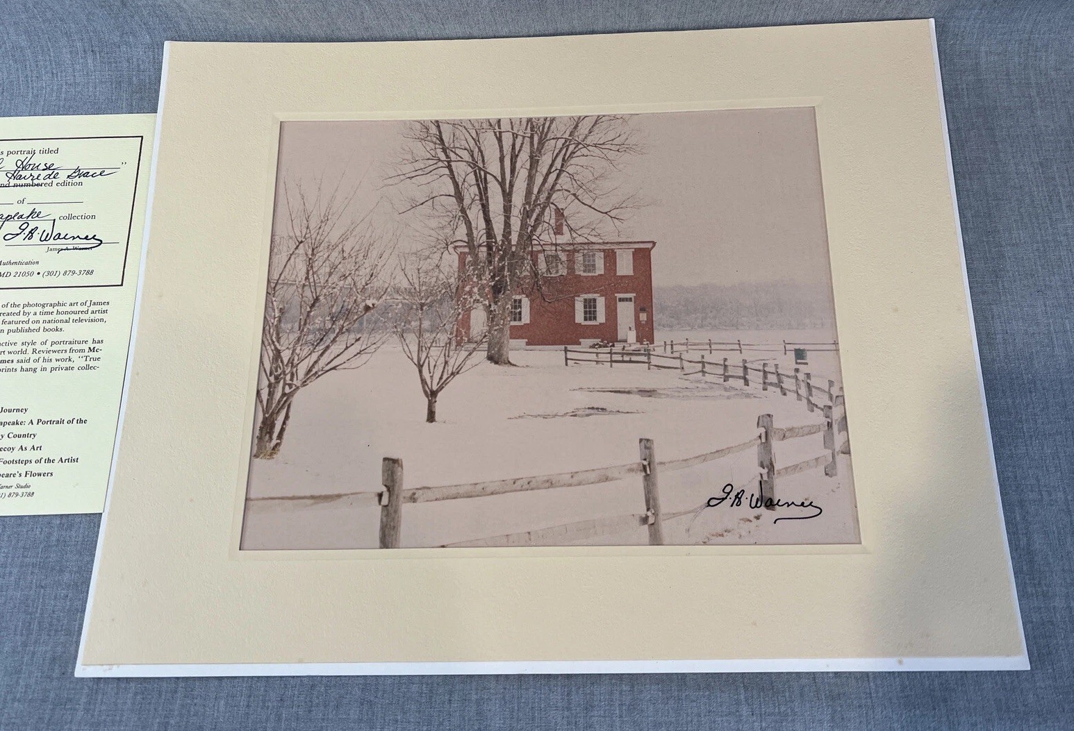 SALE VTG SIGNED Photography James A Warner Chesapeake Collection CANAL HOUSE