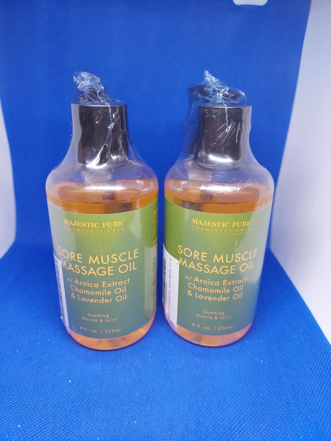 2x majestic Pure Sore Muscle Massage Oil 236ml 
