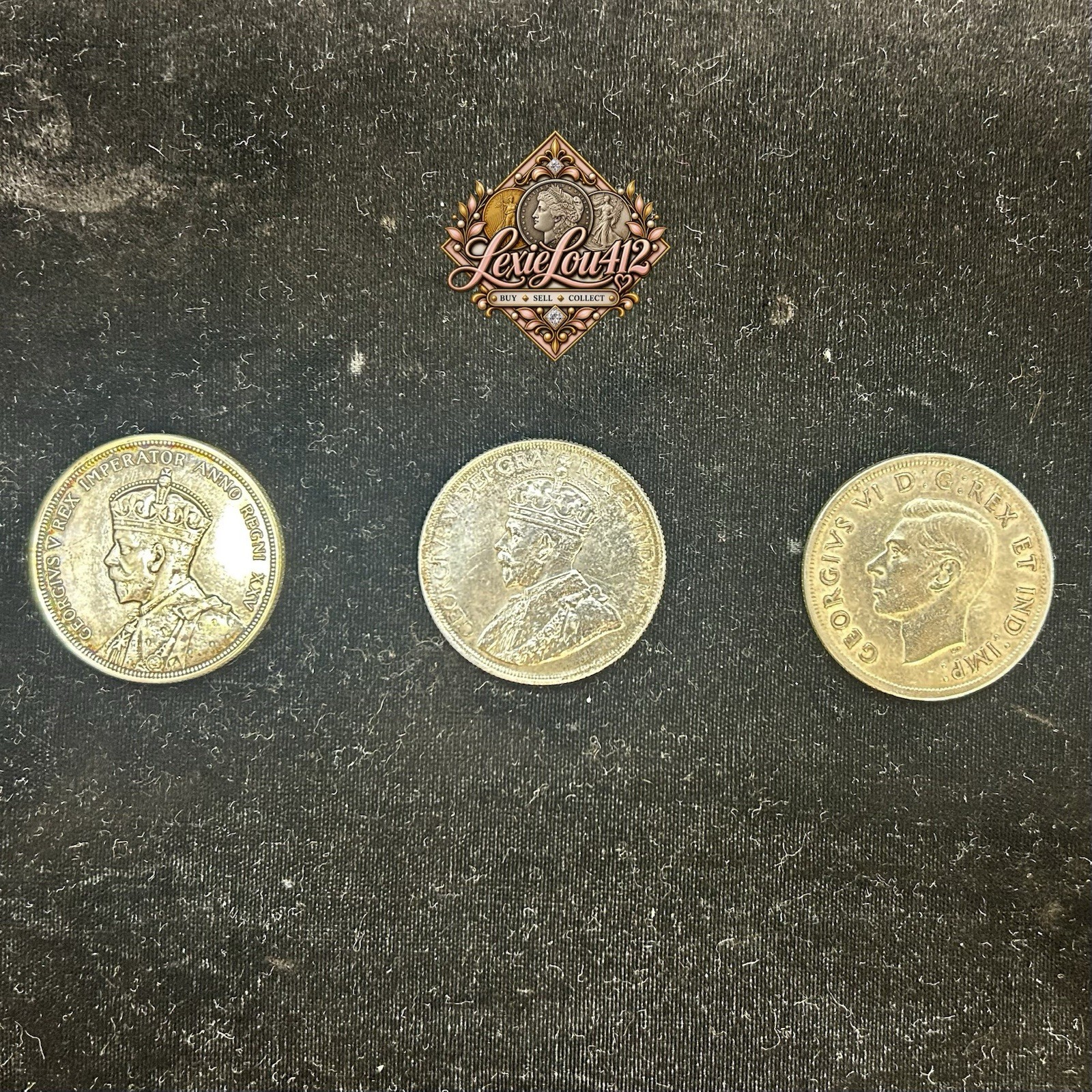 1935, 1936, & 1937 CANADIAN SILVER $1 DOLLAR COINS