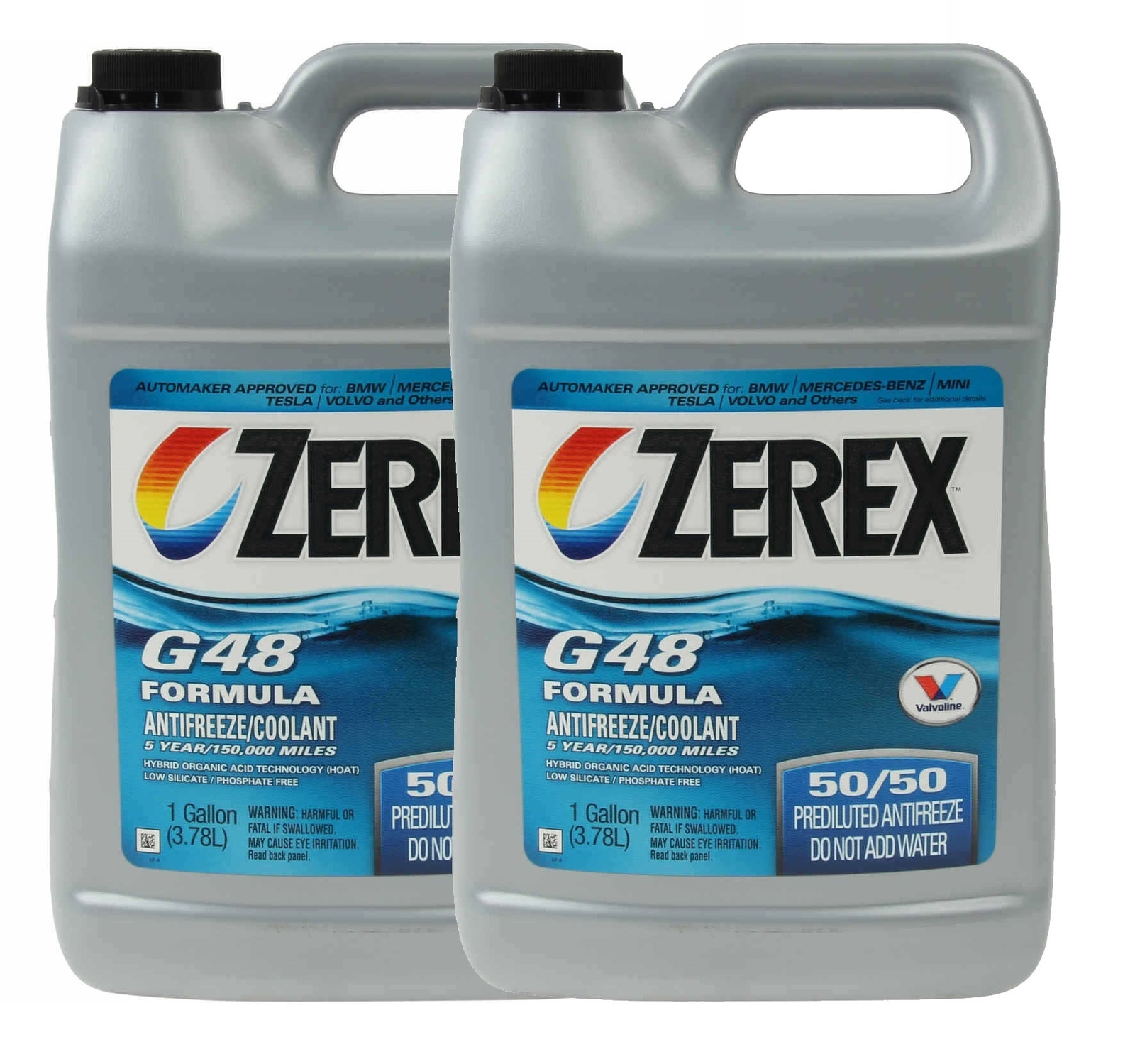 Valvoline Zerex 2 Gallons Antifreeze Coolant Blue G48 Prediluted 2 x 1 Gallon
