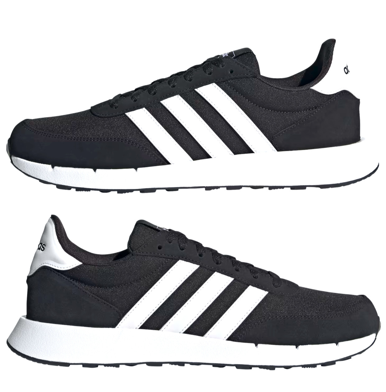 ADIDAS RUN 60s 2.0 Men's BLACK CLASSIC RUNNING SHOES TRAINING SHOES