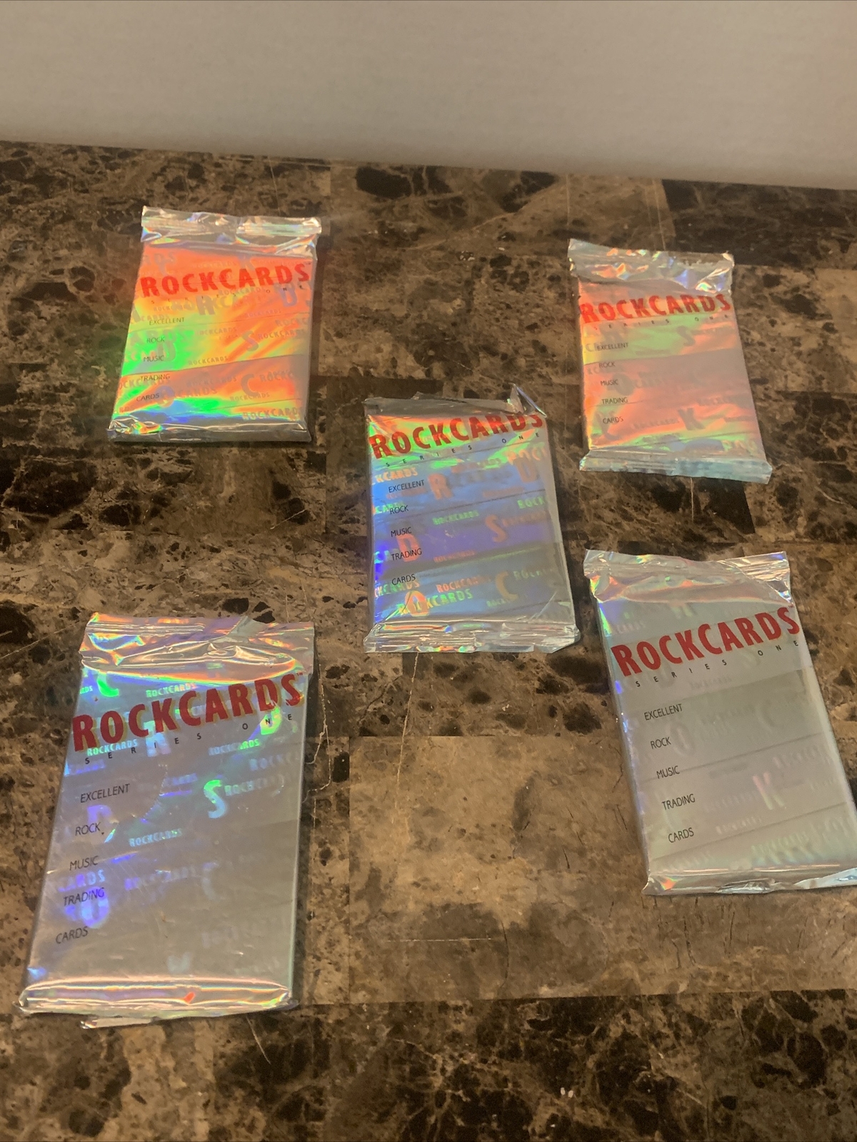 VINTAGE ROCKCARDS Series One, Lot of 5 Sealed Card Packs VINTAGE ROCKCARDS Series One, Lot of 5 Sealed Card Packs