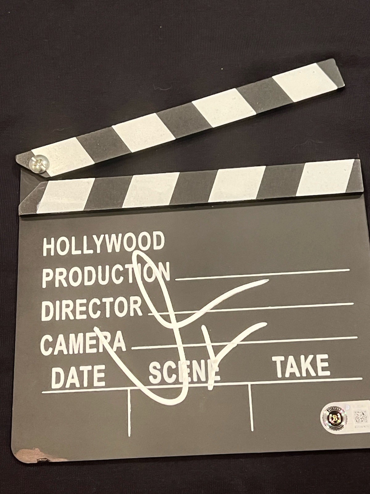 Willem Dafoe Signed autographed director clapboard Green Goblin Beckett coa Willem Dafoe Signed autographed director clapboard Green Goblin Beckett coa