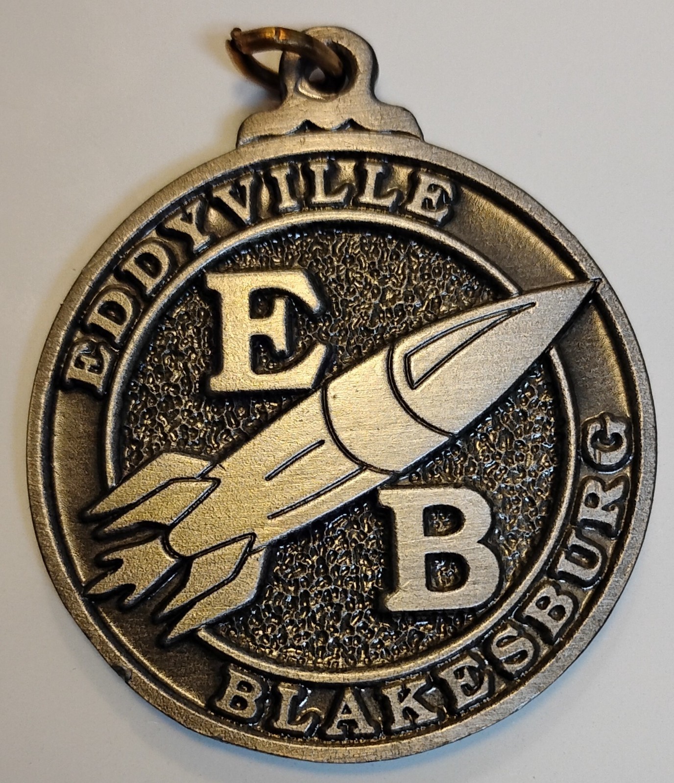 Vintage Eddyville Blakesburg Rockets High School Eddyville Iowa Medallion