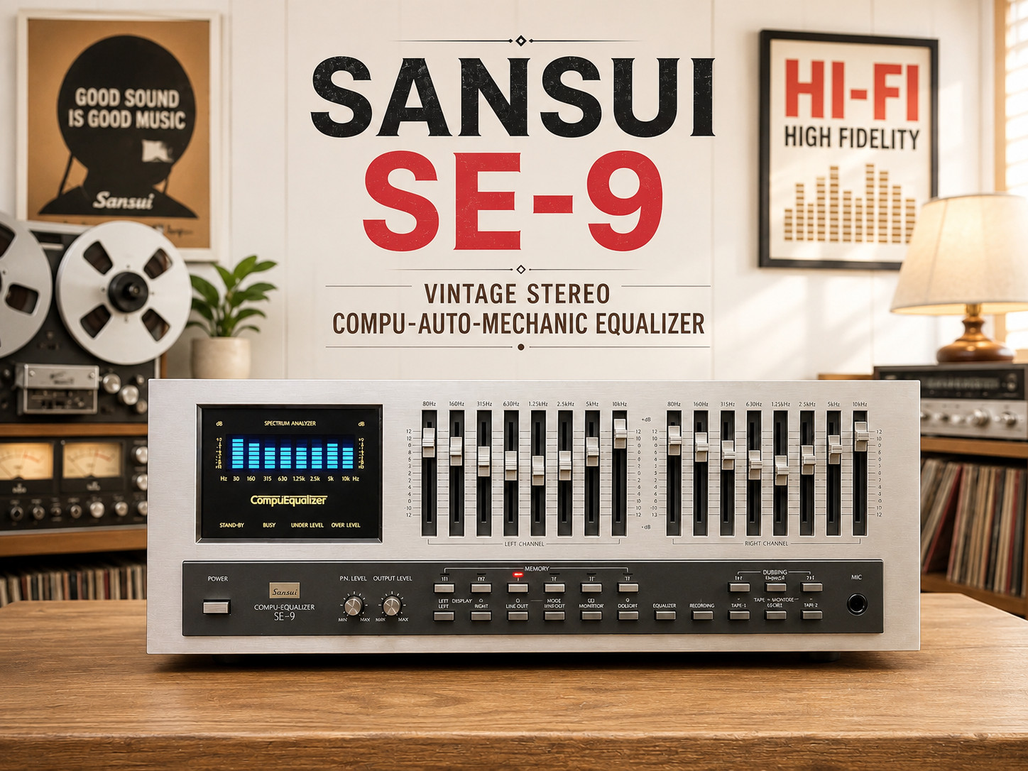 SANSUI SE-9 🌈RaRe🌈 Vintage Stereo Compu-Auto-Mechanic Equalizer