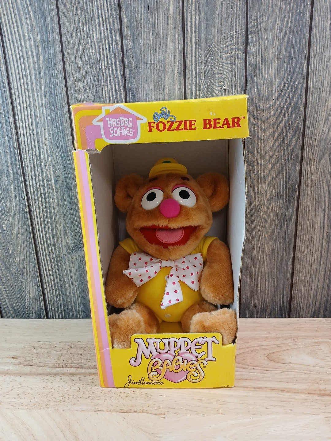Baby Fozzie Bear Hasbro Softies Jim Henson's 1985 *Pre-Owned W/ Box*