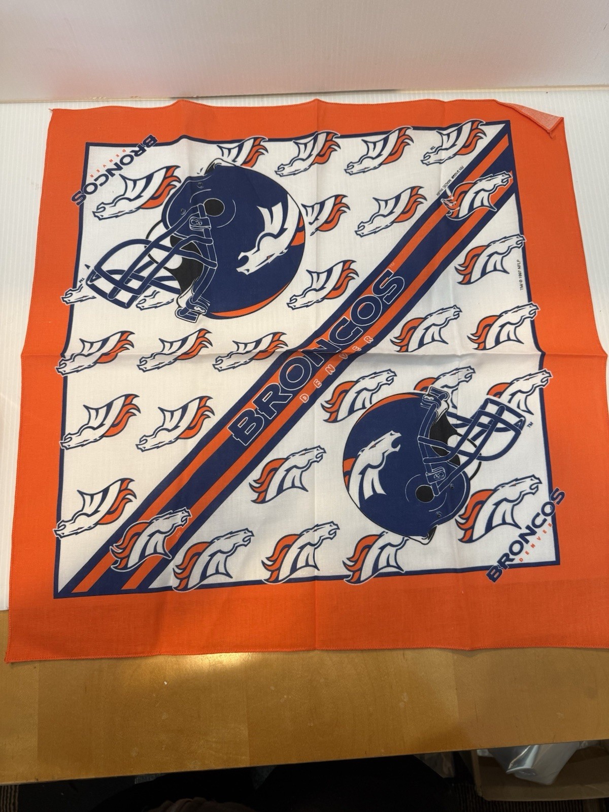 Vintage 1997 Denver Broncos NFL Licensed Bandana New Without Tags