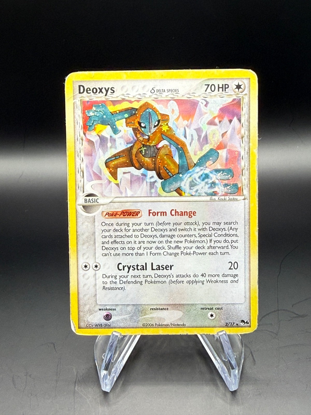 Deoxys (Delta Species) 2/17 POP Series 4 Holo Damaged HP