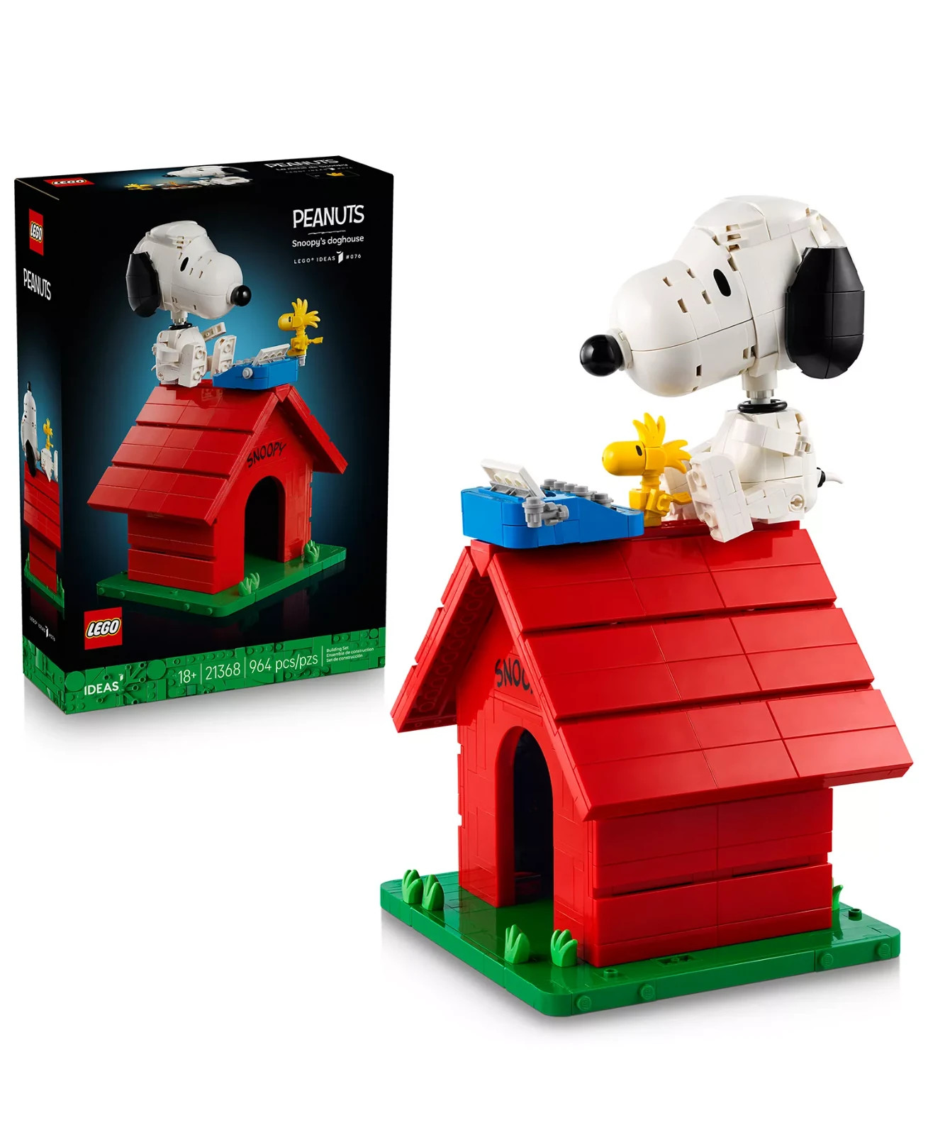 LEGO Ideas Peanuts: Snoopy\'s Doghouse Building Set - 21368, 964 Pieces