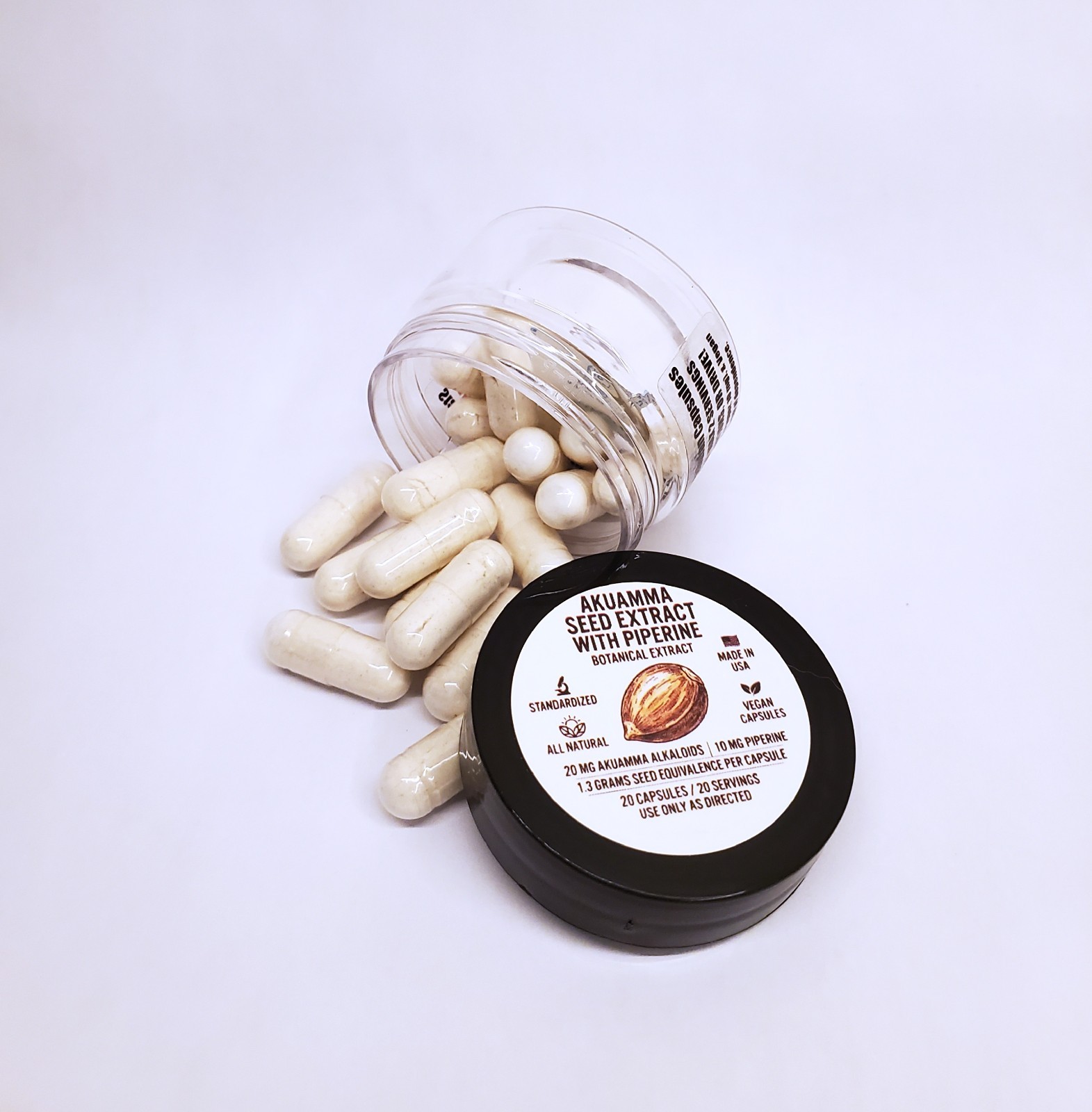 Akuamma Seed Standardized Extract Capsules (P. nitida) with Piperine