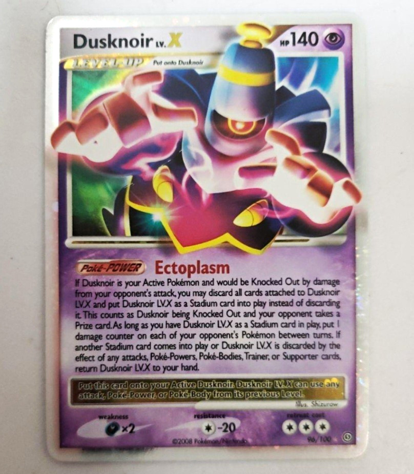 Pokemon Nintendo Dusknoir LV.X 96/100 Stormfront Rare Holo English 2008 Level Up