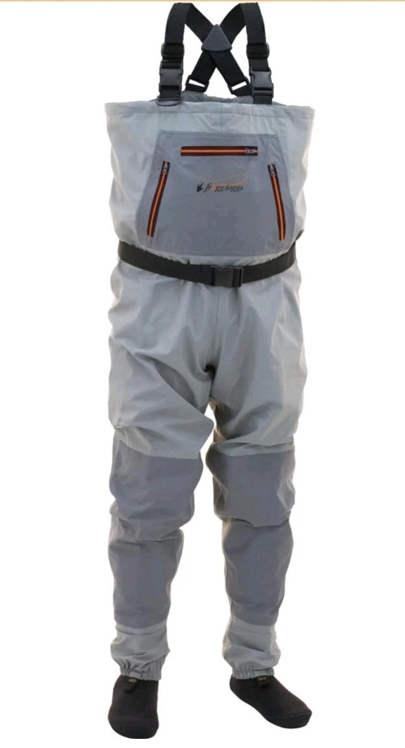 FROGG TOGGS Mens Hellbender Breathable Stockingfoot Chest Wader 2XL Slate Gray 