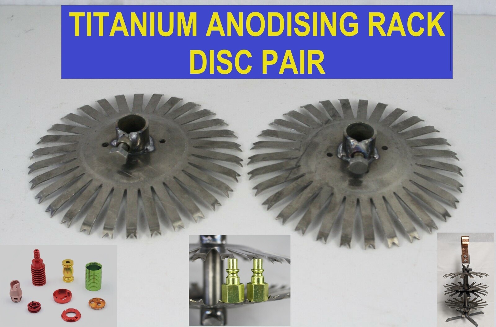 Anodizing Aluminum Rack 2X Pair Titanium 8.5