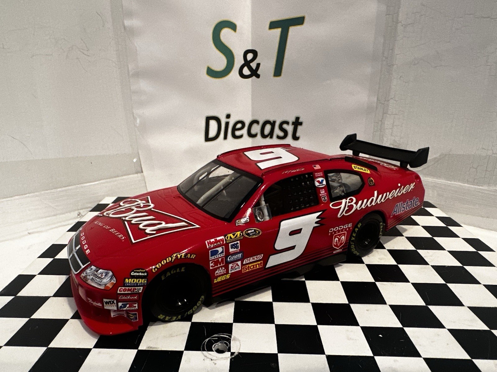 2008 Kasey Kahne #9 1/24 Budweiser Allstate Dodge Charger COT Evernham NASCAR