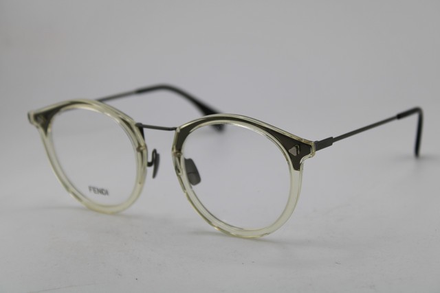 NEW FENDI FF M0050 V81 CLEAR BLACK GUNMETAL AUTHENTIC EYEGLASSES 48-22 NEW FENDI FF M0050 V81 CLEAR BLACK GUNMETAL AUTHENTIC EYEGLASSES 48-22