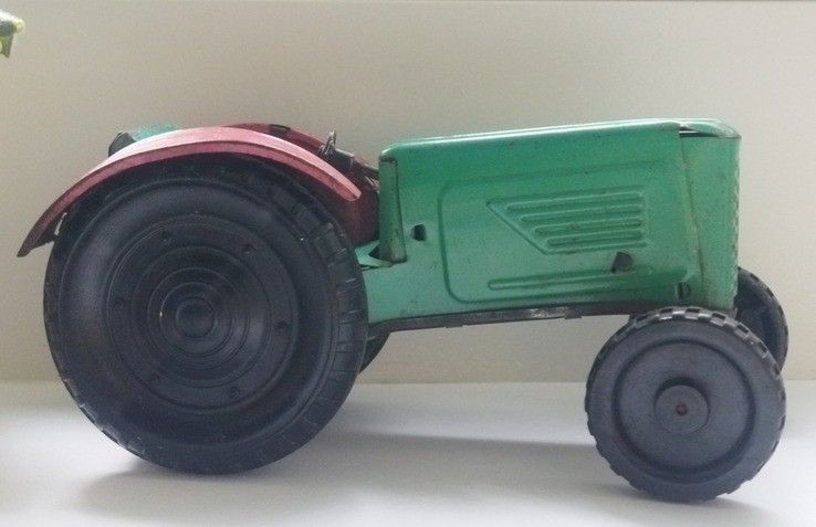 Vintage USSR KIEV-03 Metal Wind-Up Toy Tractor Soviet Tin Toy Rare