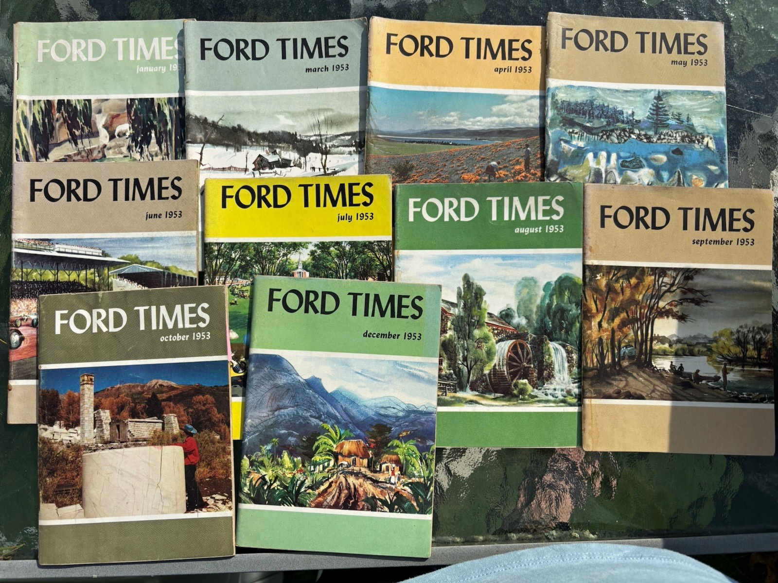 Ford Times Magazine Lot of 10-1953 Jan Mar Apr May Jun Jul Aug Sep Oct Dec Ford Times Magazine Lot of 10-1953 Jan Mar Apr May Jun Jul Aug Sep Oct Dec
