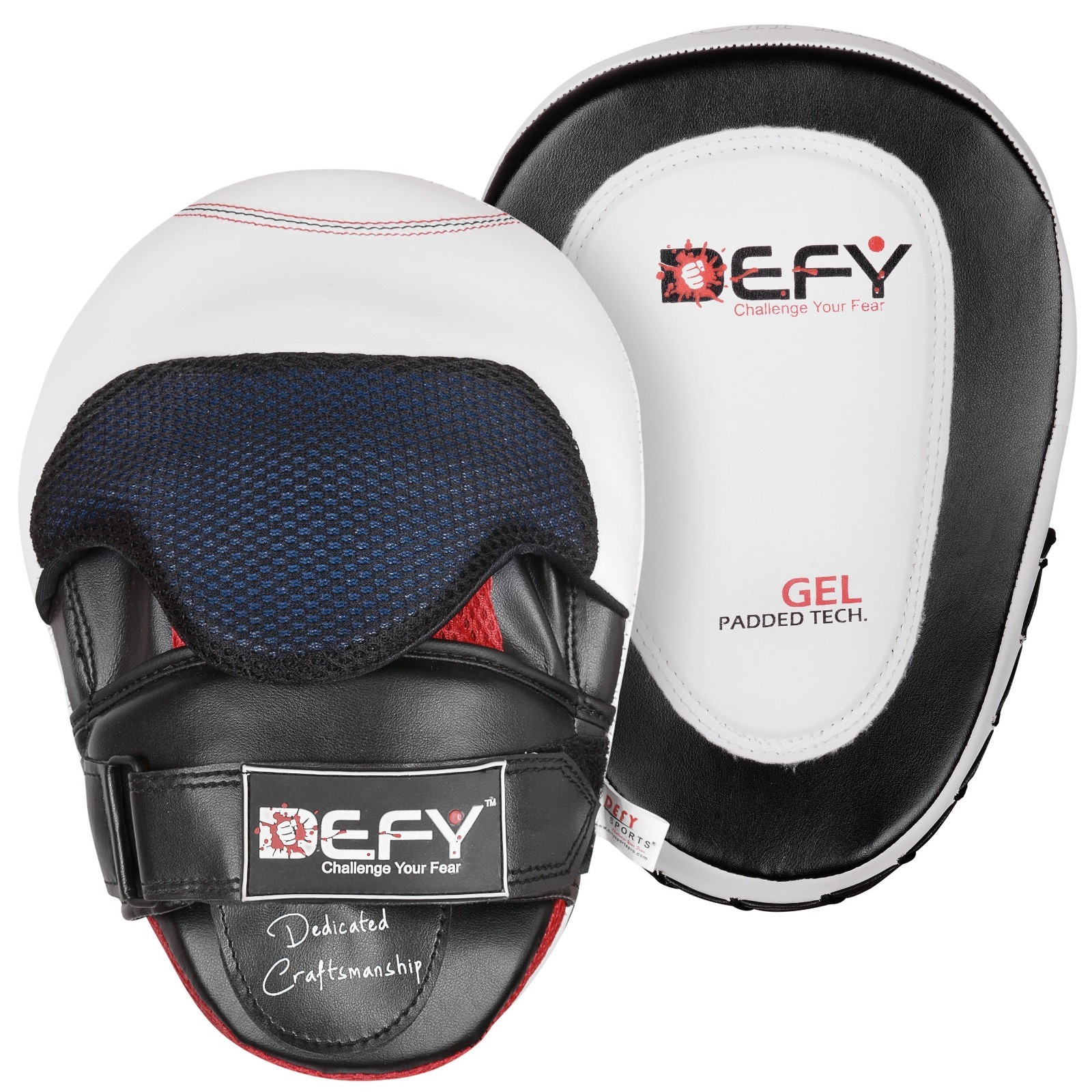 DEFY Gel Padded Punch Mitts Boxing Pads Focus Mitts Punching Pads MMA PAIR