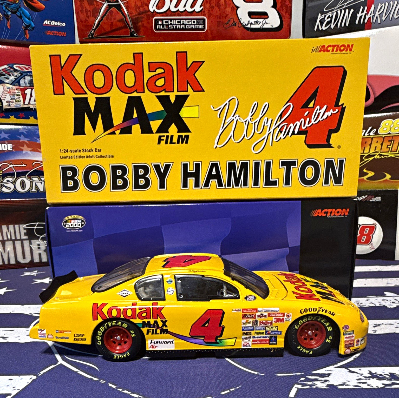 Action Bobby Hamilton #4 Kodak MAX Film 2000 Monte Carlo 1:24 Diecast 1 of 3,504