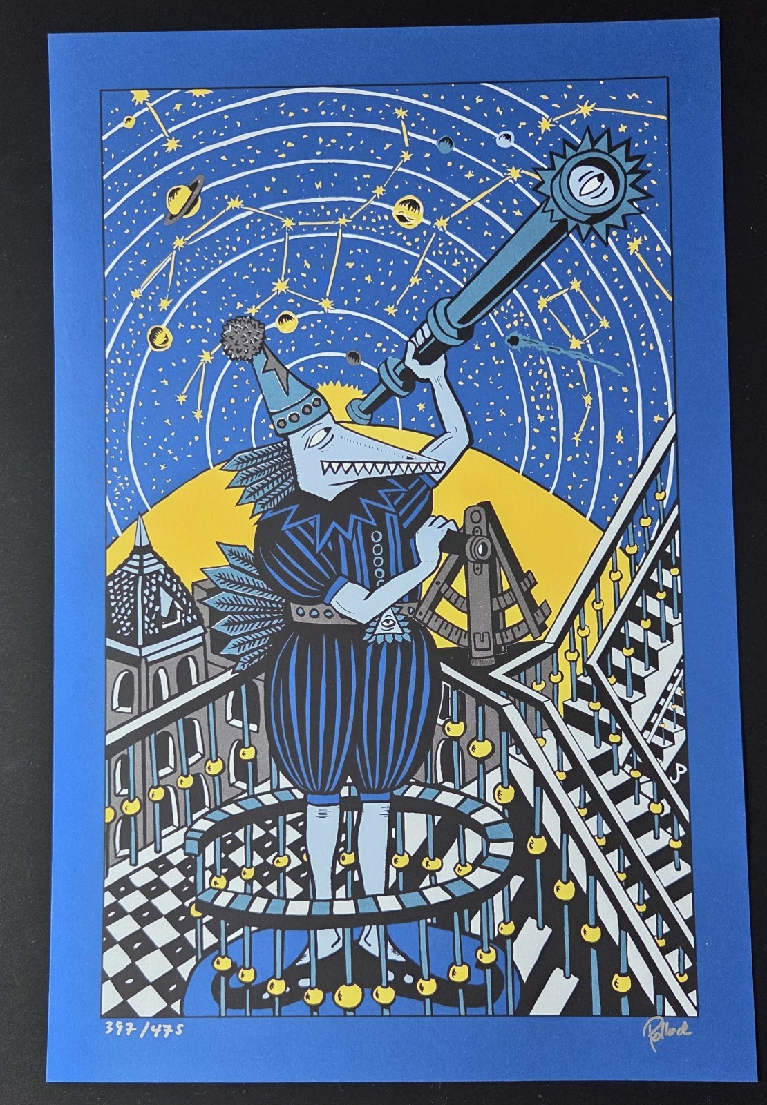Jim Pollock Neo 2020 Blues Variant Poster Astron Phish Poster Signed Numbered Jim Pollock Neo 2020 Blues Variant Poster Astron Phish Poster Signed Numbered